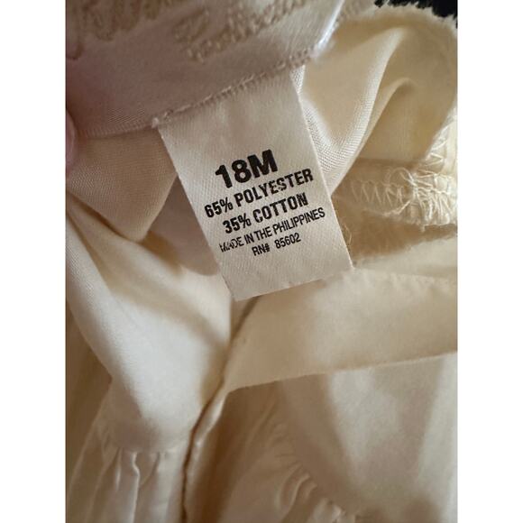 Rosalina Collections Girls' 18M Yellow Vintage Toddler Puff Sleeve Smocked Dress - Picture 7 of 8